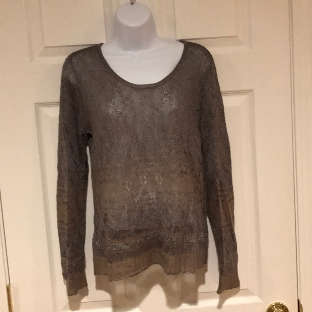 JJill Silk Crochet Sweater